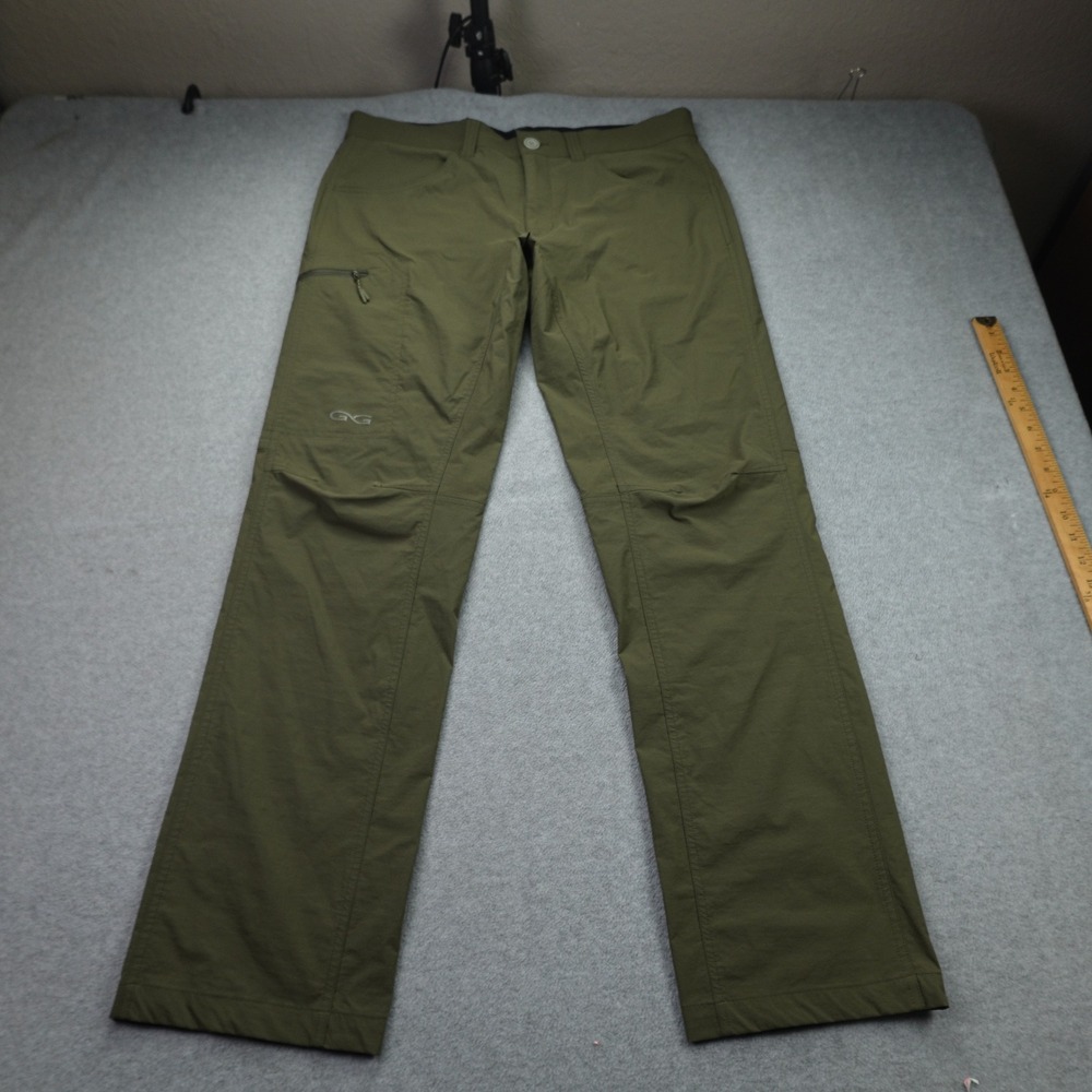 GameGuard Pants Mens 34x32 Olive Green Performance Outdoor Hiking Lightweight